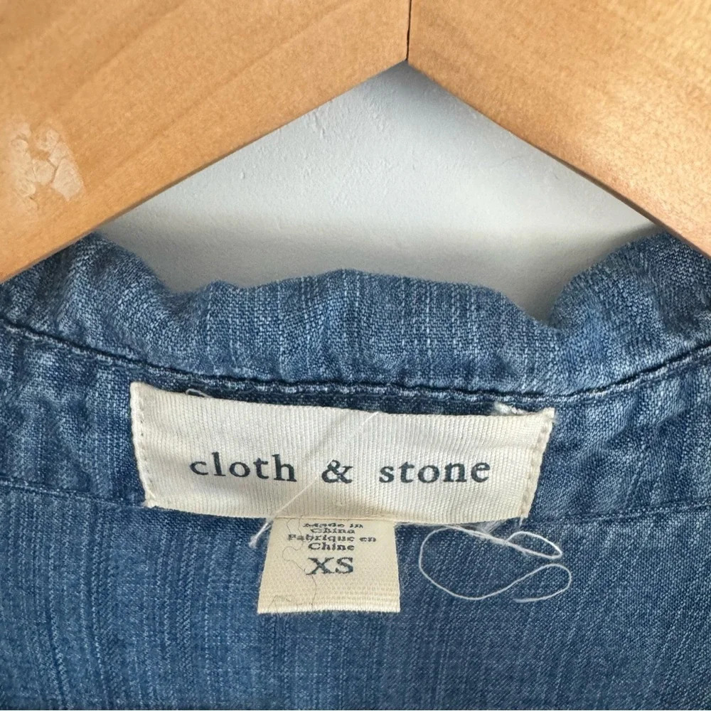 Cloth & Stone denim shirt button down dress size: XS - Picture 4 of 4